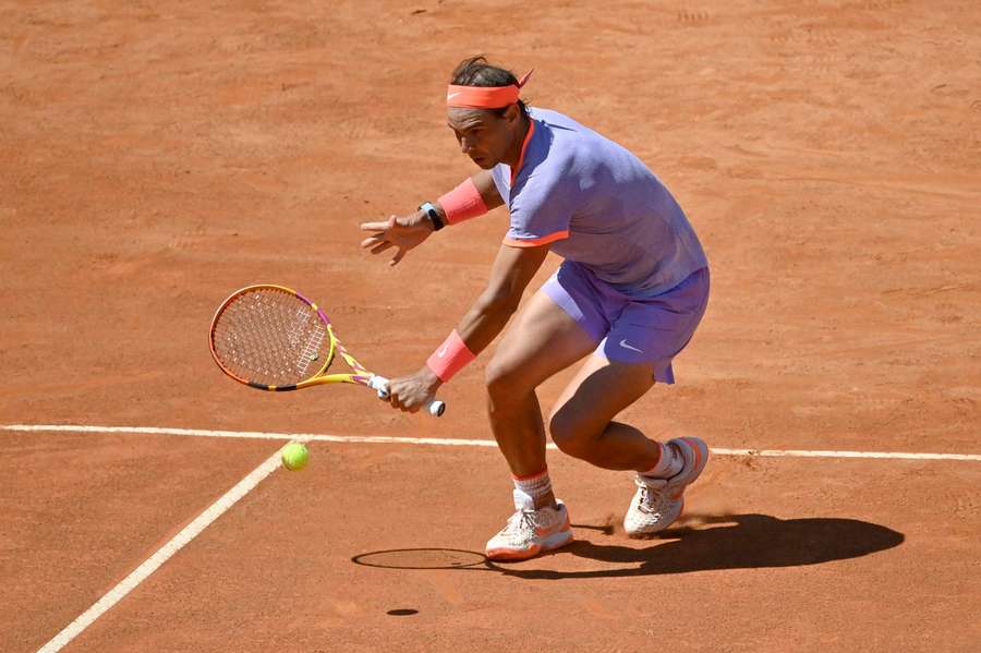 Nadal op de baan in Rome tegen Hurkacz