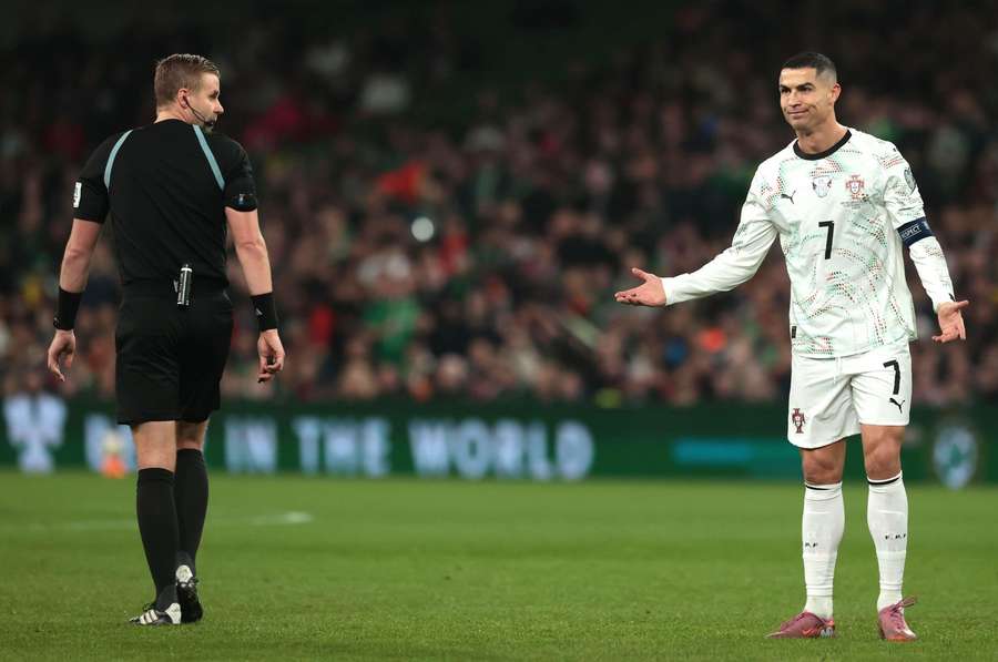 Ronaldo was sent off against Ireland on Thursday Ronaldo was sent off against Ireland on Thursday