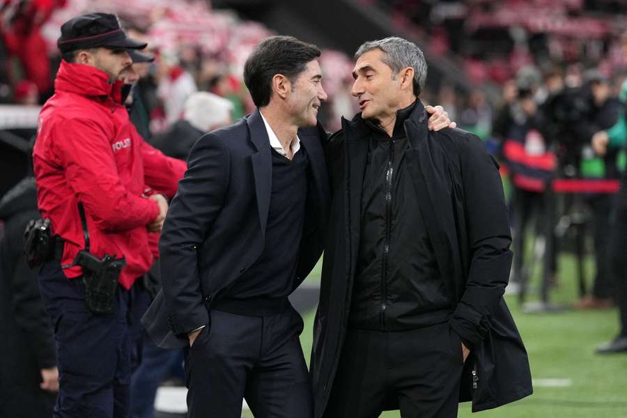 Ernesto Valverde, técnico do Athletic, e Marcelino García Toral, técnico do Villarreal. Ernesto Valverde, técnico do Athletic, e Marcelino García Toral, técnico do Villarreal.