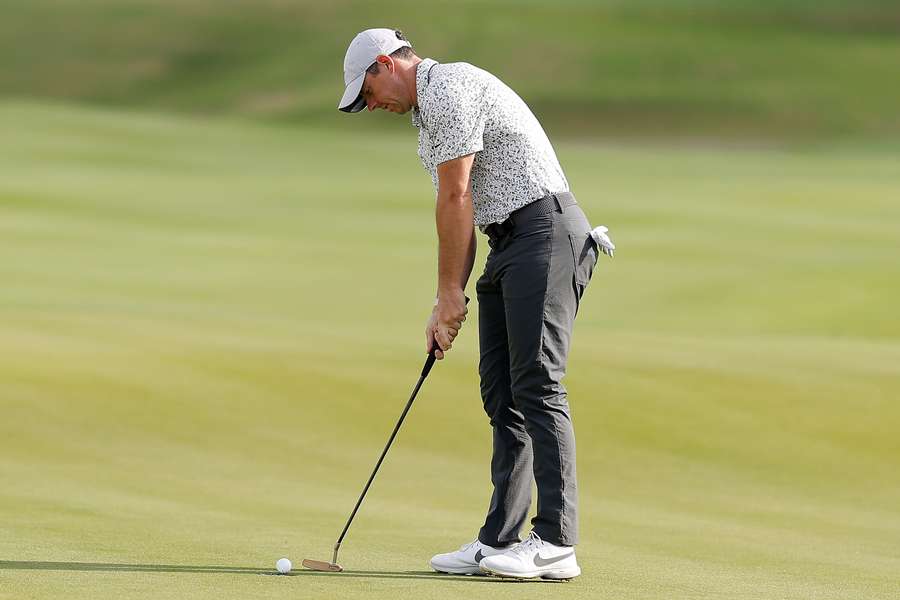 Rory McIlroy of Northern Ireland putts