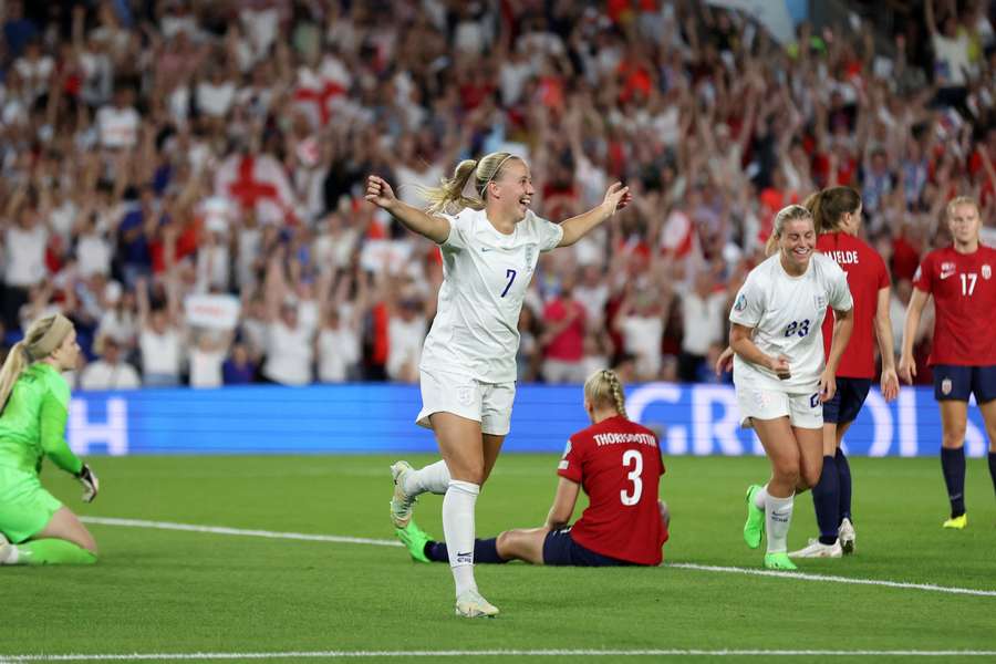 Beth Mead netted three as England broke records on Monday night against Norway