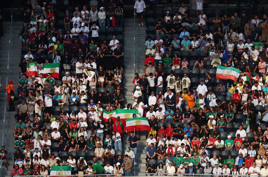 Iranian fans at SoFi Stadium Iranian fans at SoFi Stadium