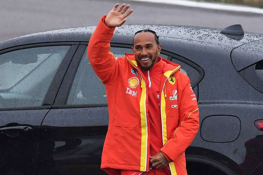 Lewis Hamilton arrives at Ferrari HQ earlier this week
