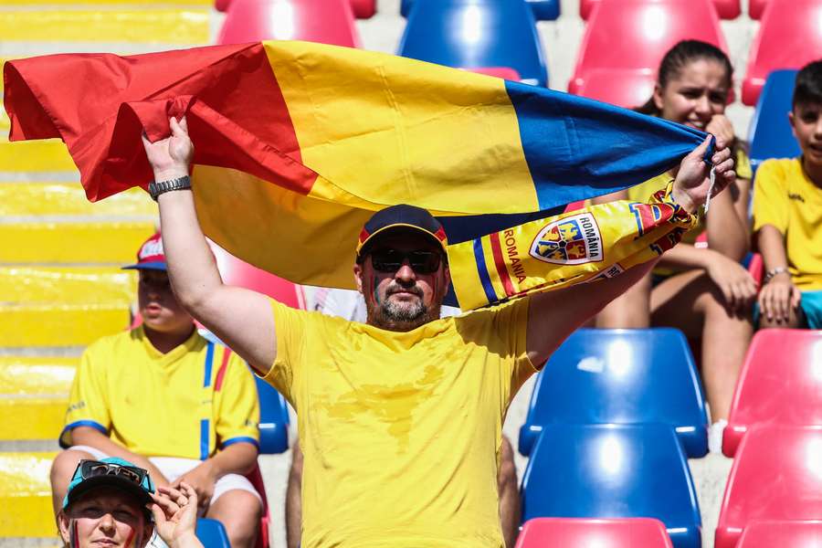 Romania's fans cheer on their side during their 0-0 draw with Croatia