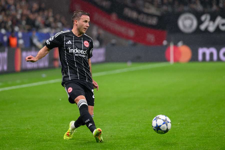 Mario Goetze durante il match contro il Liverpool