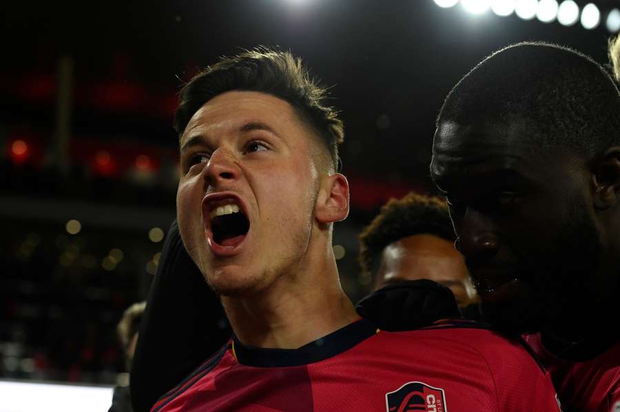 Tomáš Ostrák slaví svůj první gól v MLS.