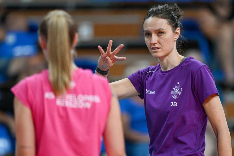 Jelena Blagojević podczas treningu w Rzeszowie, 11 bm.