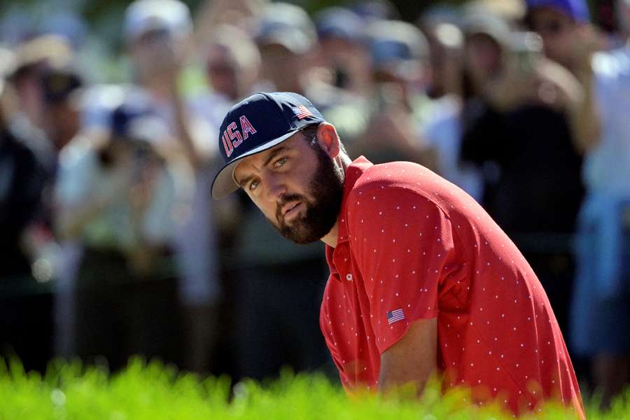 Scottie Scheffler in action for team USA a tThe Presidents Cup
