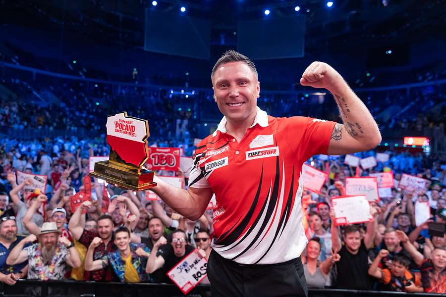 Gerwyn Price feiert in Polen.