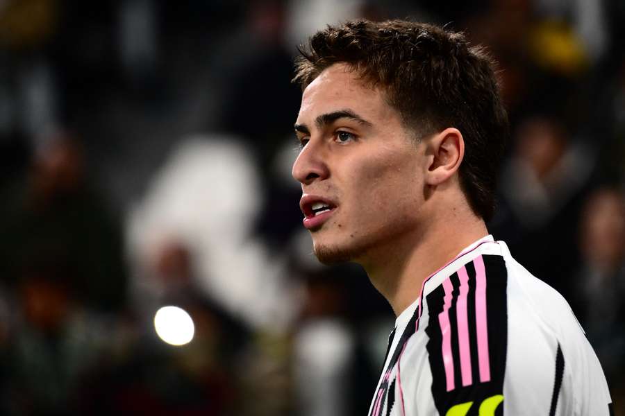 Kenan Yildiz looks on during the Italian Serie A football match between Juventus and Torino