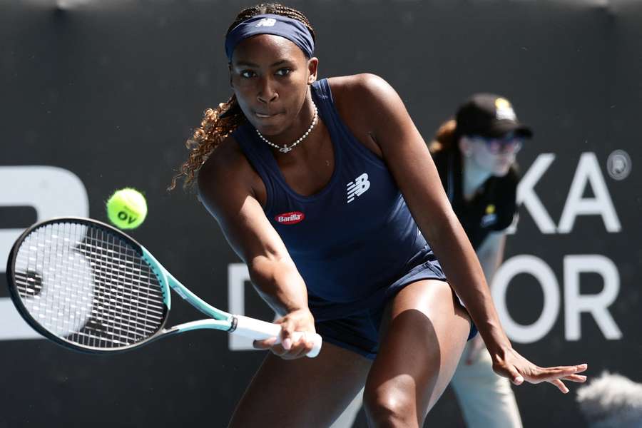 Coco Gauff won her season-opening match in straight sest in Auckland