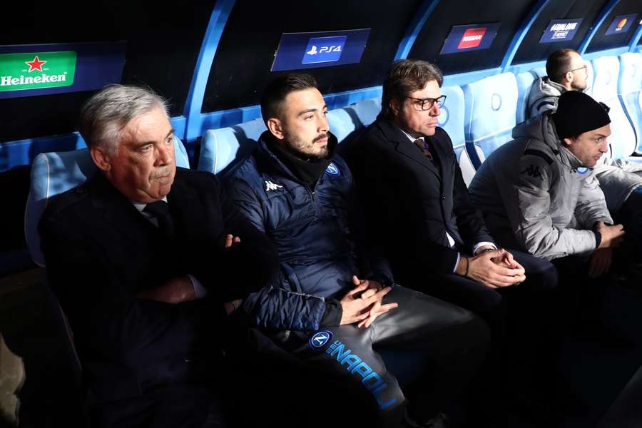 Carlo e Davide Ancelotti no Nápoles