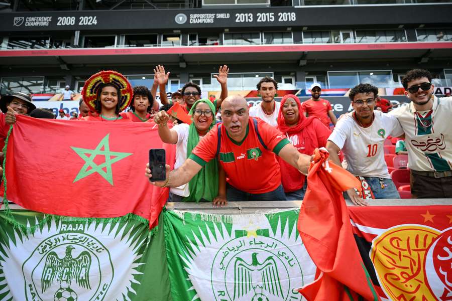 Torcida marroquina deu show nas arquibancadas do Sports Illustrated Stadium