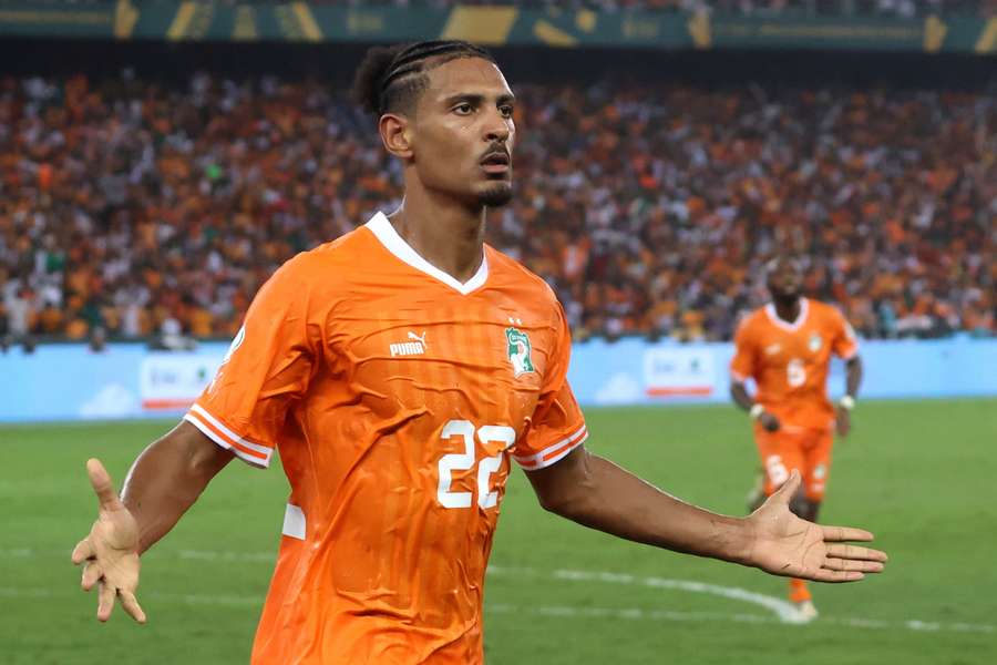 Haller tijdens de Afrika Cup-finale Haller tijdens de Afrika Cup-finale