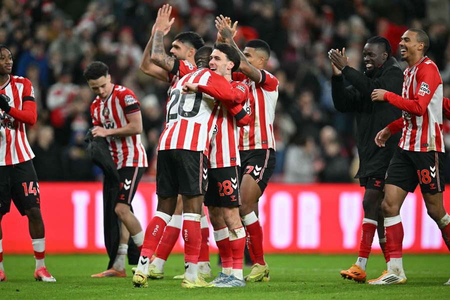 Sunderland célébrant sa victoire ce dimanche. Sunderland célébrant sa victoire ce dimanche.