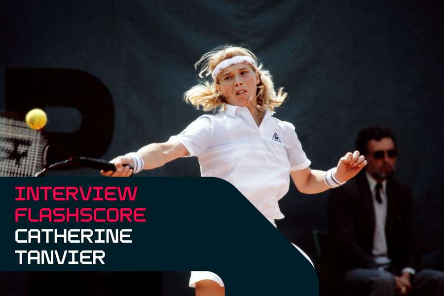 Catherine Tanvier lors de Roland-Garros 1983.