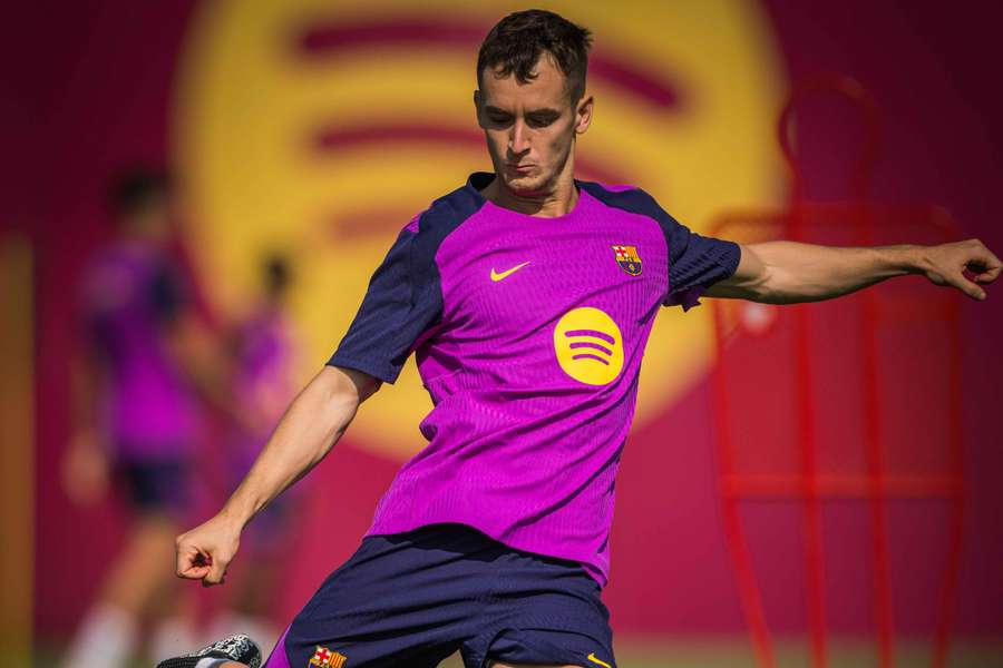 Marc Casadó, durante un entrenamiento del Barça Marc Casadó, durante un entrenamiento del Barça