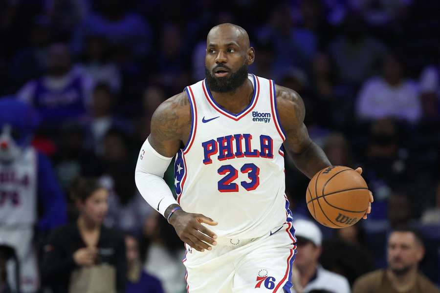 LeBron James in action for his new side