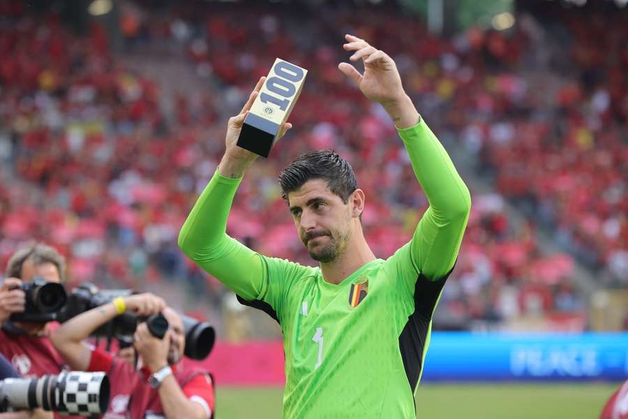 Thibaut Courtois vestiu a camisola da Bélgica 102 ocasiões