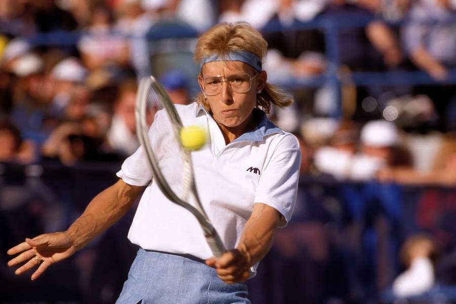 Martina Navratilova in 1988 tijdens de US Open