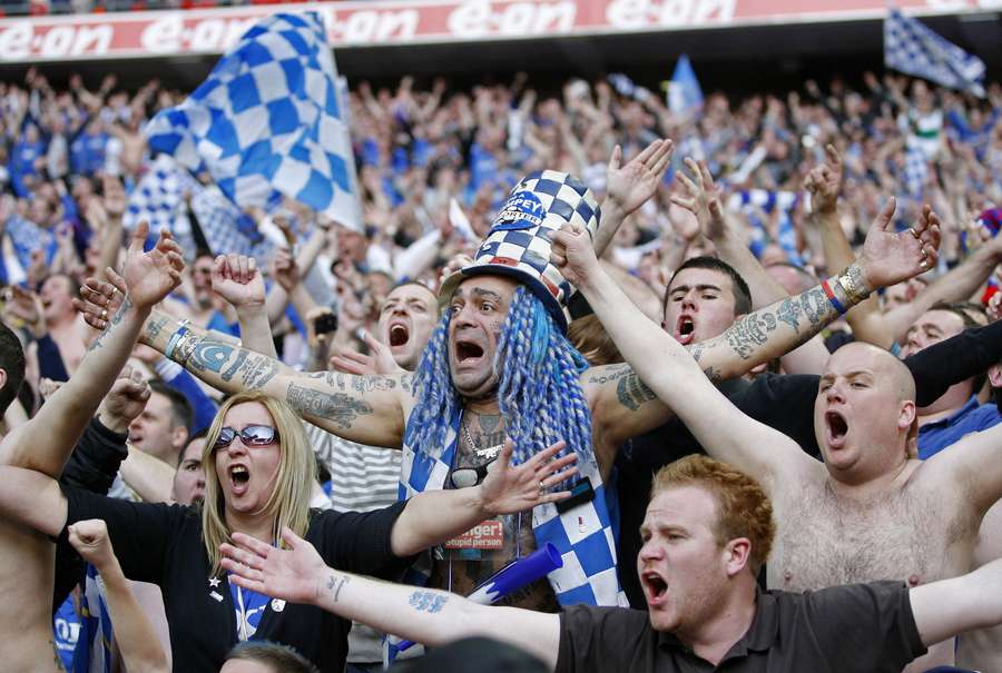 Portsmouth supporters in 2010 at Wembley