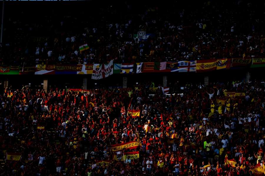 La afición española en el Olímpico de Berlín