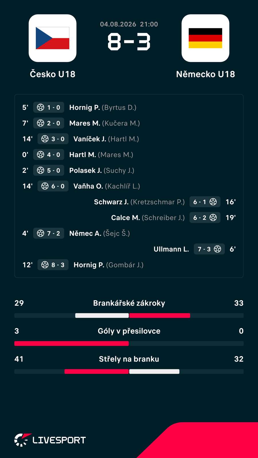 Přehled zápasu. Přehled zápasu.