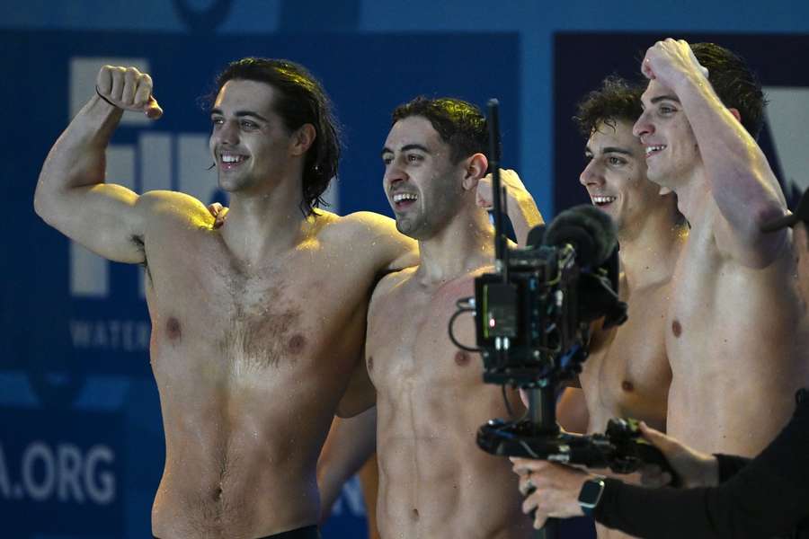 La staffetta 4x100 azzurra ai Mondiali di Melbourne