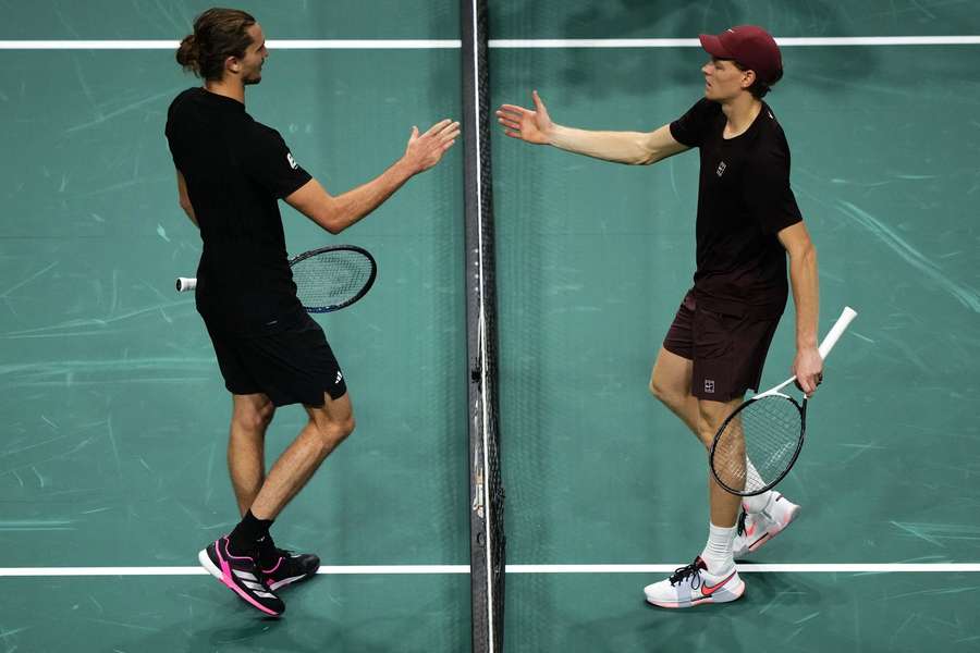 Zverev and Sinner shake hands after the match