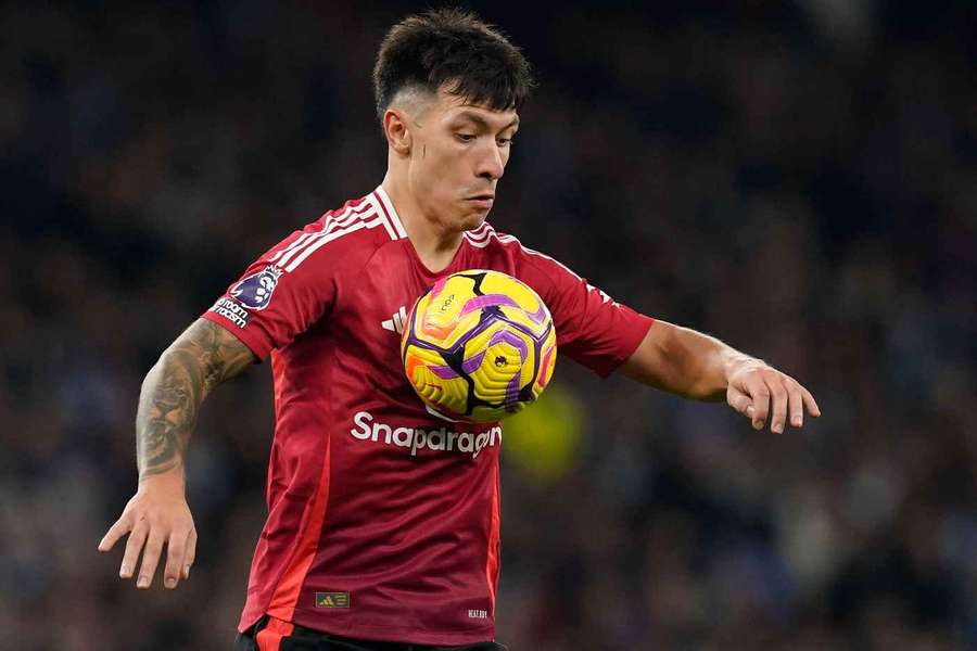 Lisandro Martinez lors du derby de Manchester.