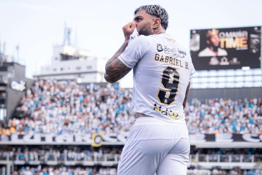 Gabigol marcou o gol do Santos