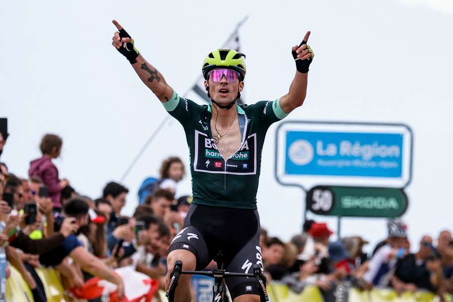 Primoz Roglic took his second win of the season on a mountain-top finish