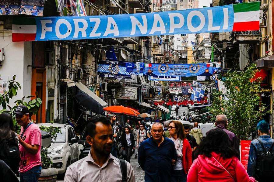 Los napolitanos, listos para la fiesta del Scudetto