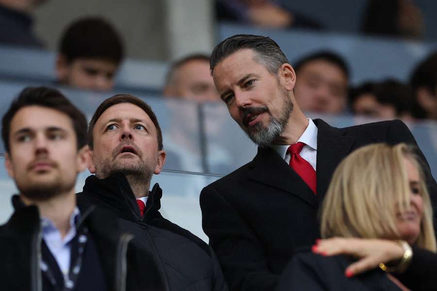 Richard Garlick looks on in the stands