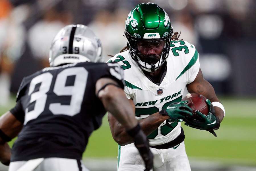 Dalvin Cook tijdens een wedstrijd van de Jets in december vorig jaar