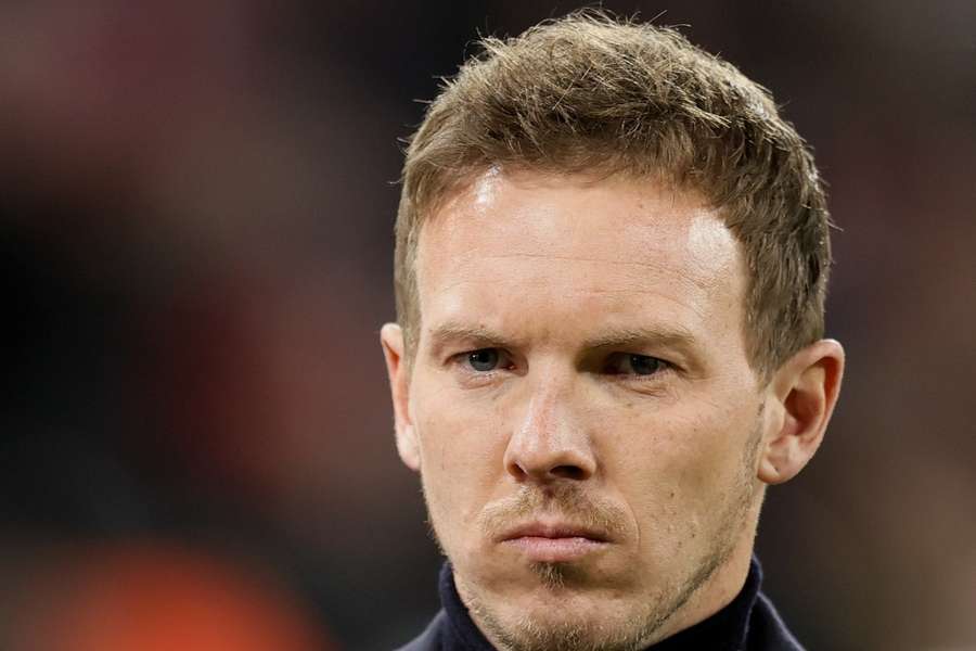 Nagelsmann tijdens een wedstrijd