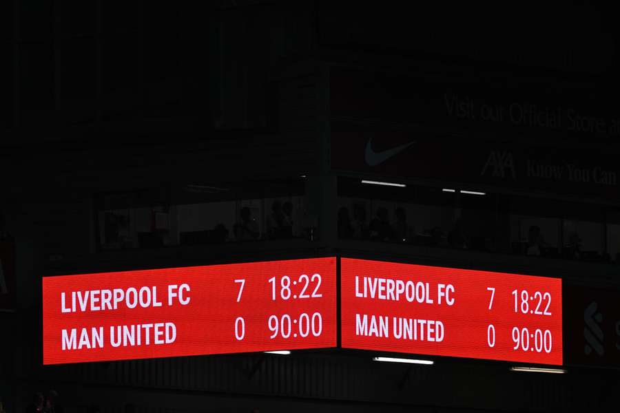 Historische Niederlage an der Anfield Road: United ging mit 0:7 baden.