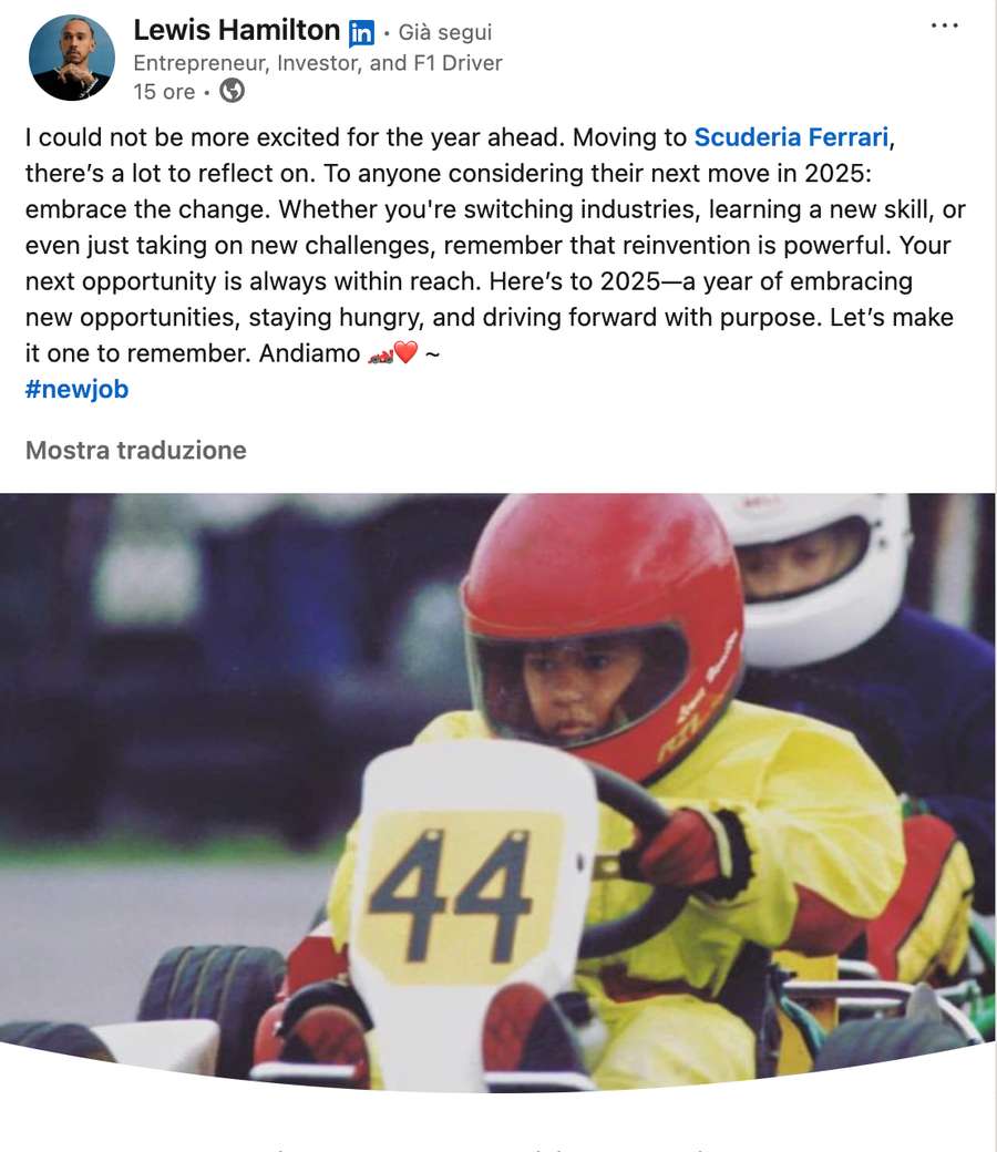 Il post di Hamilton Il post di Hamilton