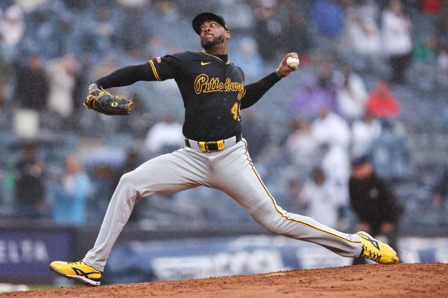 Aroldis Champan pitching for the Pittsburgh Pirates Aroldis Champan pitching for the Pittsburgh Pirates