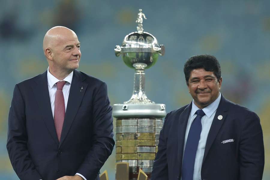 Gianni Infantino en Ednaldo Rodrigues samen op de foto