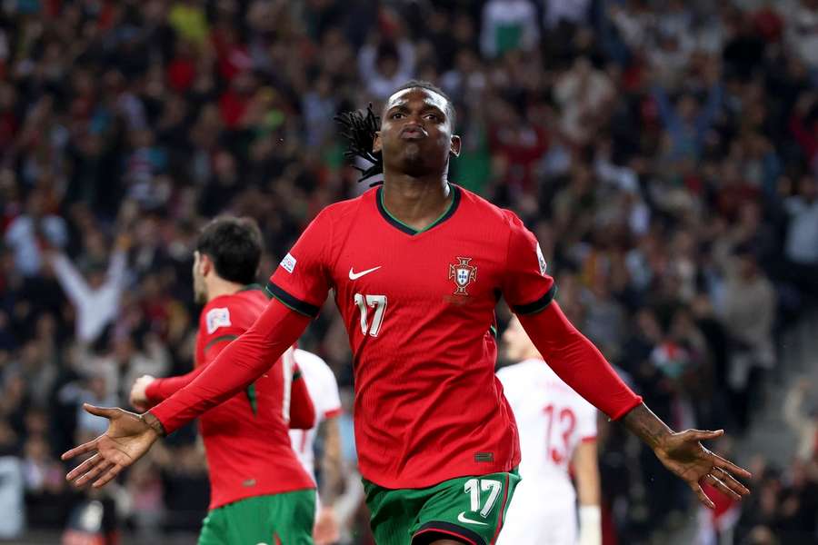 Rafael Leao opened the scoring for Portugal