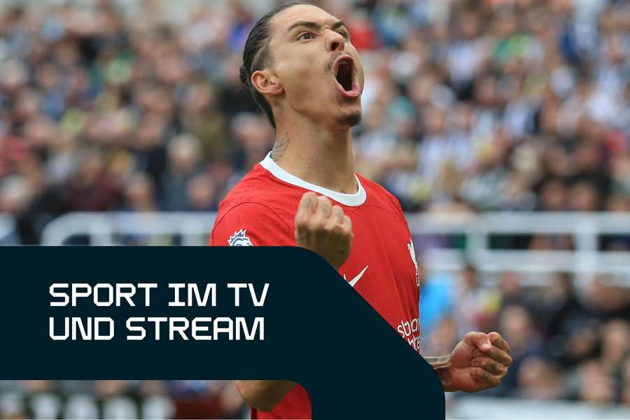 Sport live am Sonntag: Darwin Nunez und der FC Liverpool wollen im Derby gegen Manchester United die Tabellenführung verteidigen.