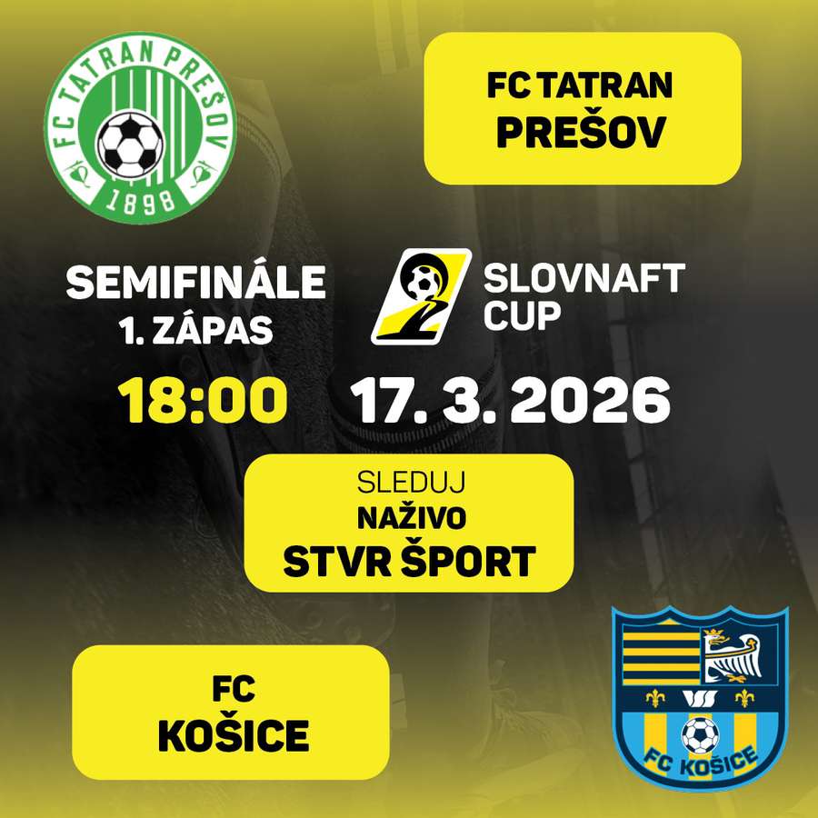 Súboj medzi Prešovom a Košicami odvysiela naživo STVR ŠPORT.