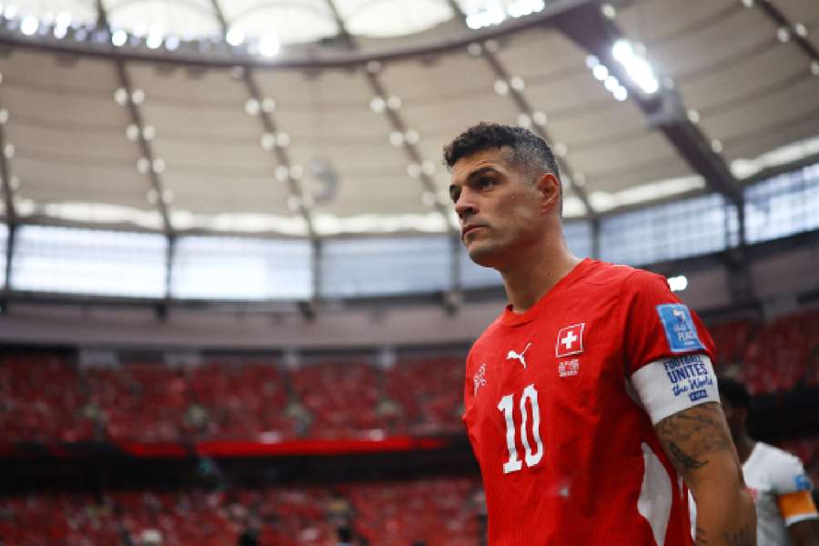 Granit Xhaka has been in action for Switzerland at the World Cup Granit Xhaka has been in action for Switzerland at the World Cup