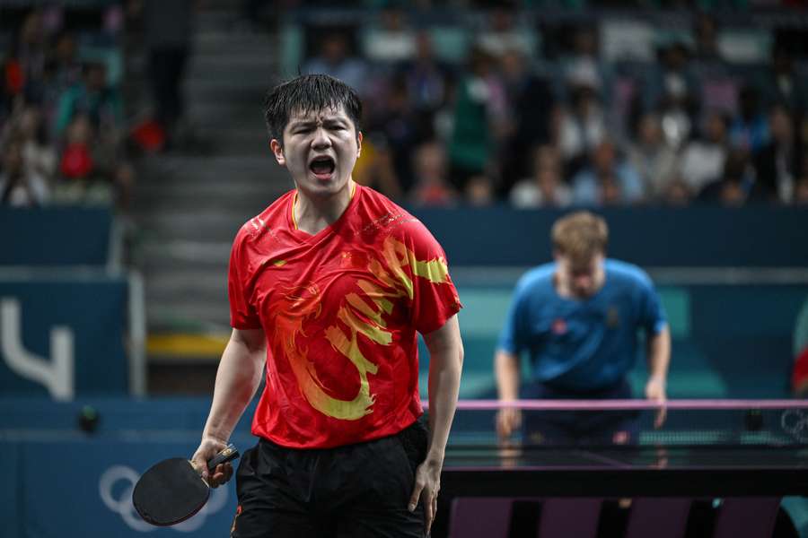 Fan Zhendong lors des JO 2024.