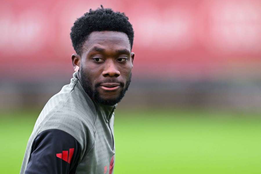 Alphonso Davies à l'entraînement ce lundi.