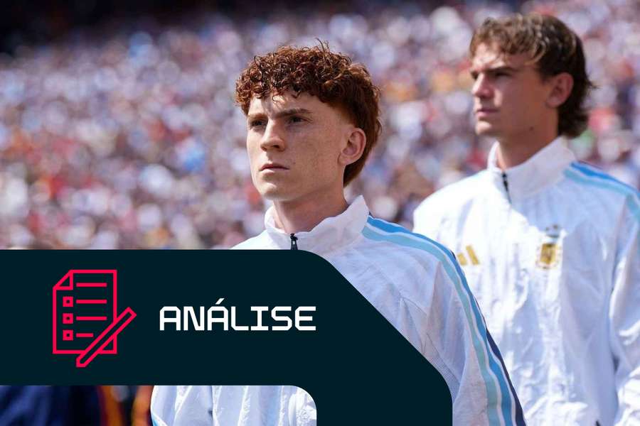 Valentin Barco antes de um jogo do Mundial com a Argentina
