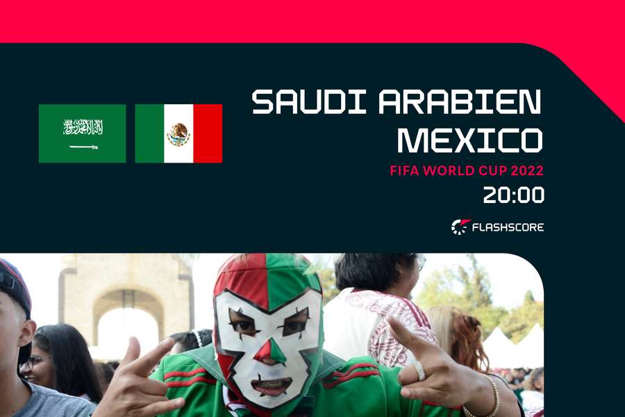 Mexico møder Saudi Arabien klokken 20 onsdag.