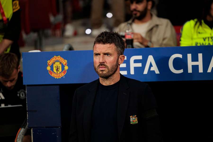 Man Utd's Michael Carrick during the Champions League game against Atletico Madrid
