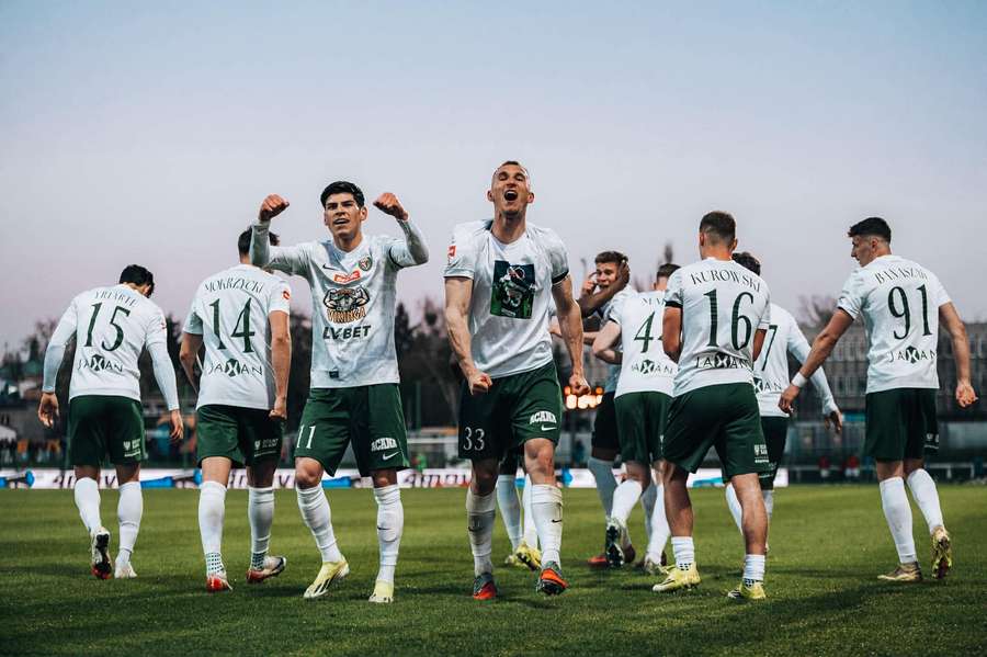 Szczególne zwycięstwo Śląska Wrocław i cieszynka z dedykacją dla Jacka Magiery